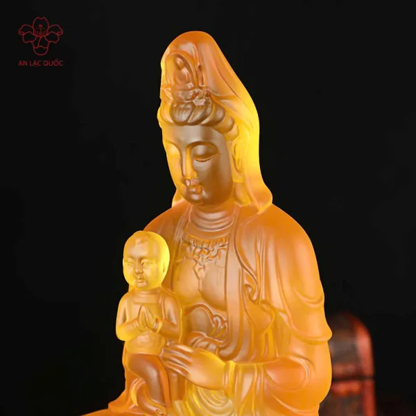 Tượng Phật Bà Quan Âm Lưu Ly Cao Cấp - Hình ảnh 7