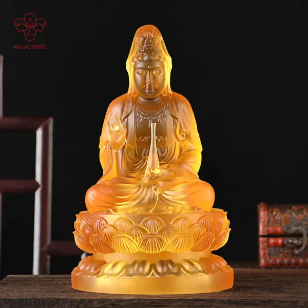 Tượng Phật Bà Quan Âm Lưu Ly Cao Cấp - Hình ảnh 3