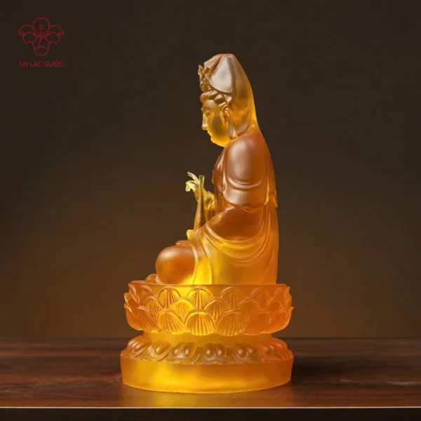Tượng Phật Bà Quan Âm Lưu Ly Cao Cấp - Hình ảnh 2