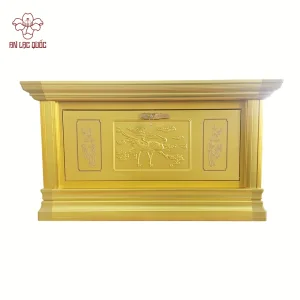 Hộc tro cốt dập nổi nguyên khối hoa văn tiên hạc