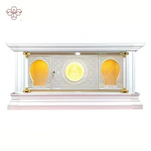 Hộc tro cốt dập nổi Viên Mãn (ở giữa có tượng Phật lưu ly) - dòng màu trắng loại 2 huyệt vị