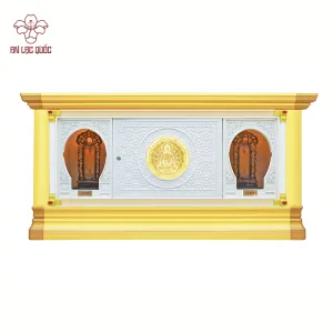 Hộc tro cốt dập nổi Viên Mãn (ở giữa có tượng Phật lưu ly) loại 2 huyệt vị
